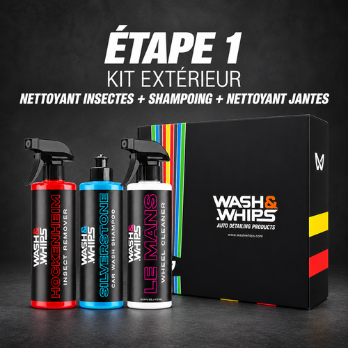 Kit complet d’entretien automobile Wash&Whips en 3 étapes